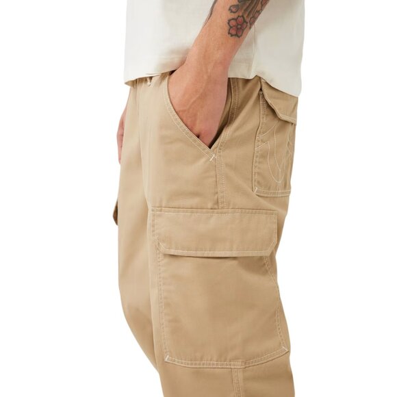 True Religion Cargo Pants Travertine Khaki Relaxed Style - Picture 5 of 6